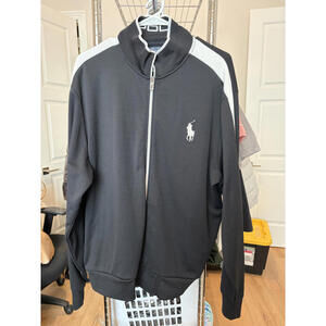 Men's Zip Up Polo by Ralph Lauren size XL in Black